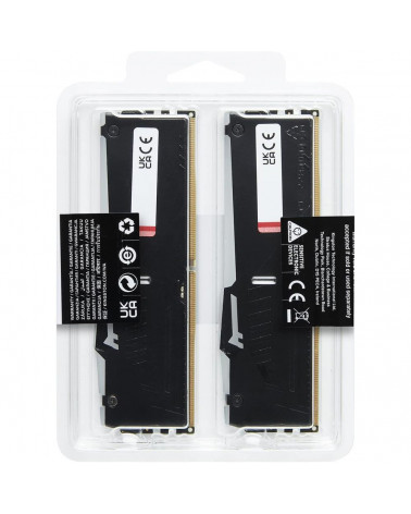 Модуль памяти Kingston 16GB DDR5 5600 DIMM FURY Beast Black AMD RGB On-Die ECC, поддержка AMD EXPO, CL36, 1.25V 