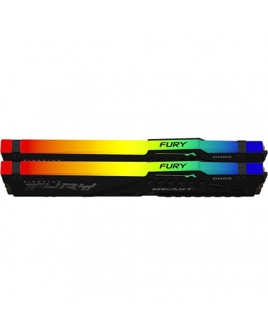 Модуль памяти Kingston 64GB DDR5 4800 FURY Beast Black RGB PnP Non-ECC Unbuffered DIMM (Kit 2*32gb) 2RX8 38-38-38 1.1V 288-pin 1