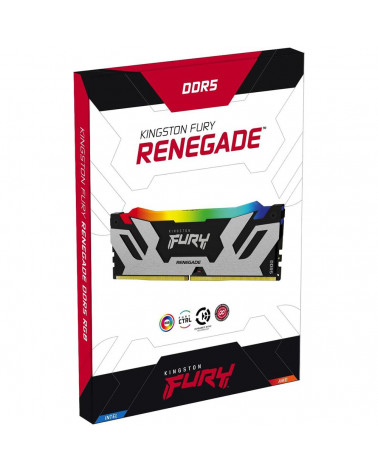 Модуль памяти Kingston 16GB DDR5 6800 FURY Renegade Silver/Black RGB XMP Non-ECC Unbuffered DIMM (Single Module) 1RX8 36-42-42 1