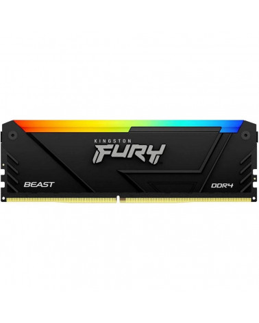 Модуль памяти Kingston 32GB DDR4 2666 FURY Beast RGB Black PnP Non-ECC Unbuffered DIMM (Single Module) 2RX8 16-18-18 1.2V 288-pi