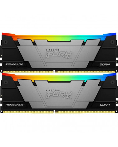 Модуль памяти Kingston 16GB DDR4 3600 FURY Renegade RGB Black XMP Non-ECC Unbuffered DIMM (Kit 2*8gb) 1RX8 16-20-20 1.35V 288-pi