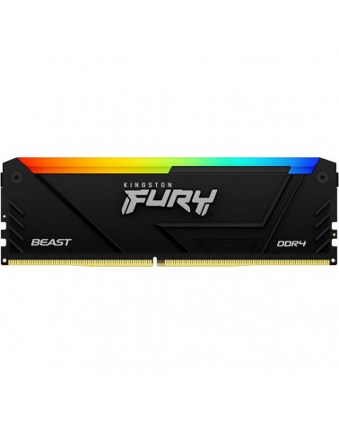 Модуль памяти Kingston 128GB DDR4 3200 DIMM FURY Beast Black RGB Gaming Memory Non-ECC, CL16, 1.35V, XMP, Heat Shield, Kit (4x32