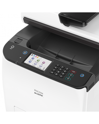 МФУ Ricoh M C251FW (25стр./мин (А4), кассета на 250 листов, 256MB, USB 2.0, Ethernet 10 base-T/100 base 