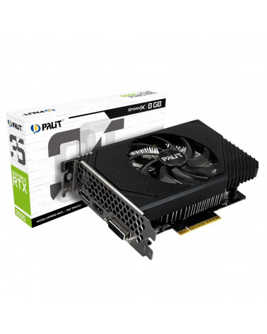 Видеокарта Palit RTX3050 STORMX 8GB |NE63050018P1-1070F| GDDR6 128bit DVI HDMI DP |NE63050018P1-1070F| GDDR6 128bit DVI HDMI DP 