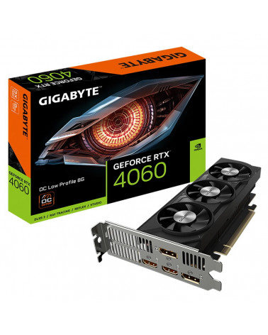 Видеокарта Gigabyte RTX4060 OC Low Profile 8GB GDDR6 128-bit DPx2 HDMIx2 3FAN RTL 