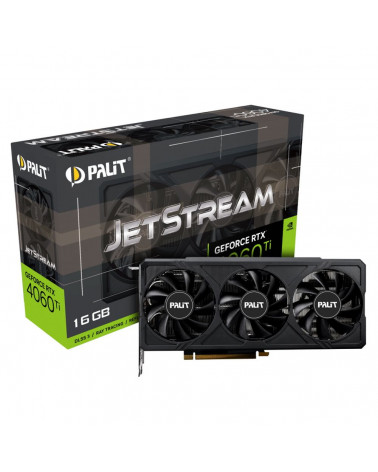 Видеокарта Palit RTX4060Ti JETSTREAM 16GB GDDR6 128bit 3-DP HDMI 