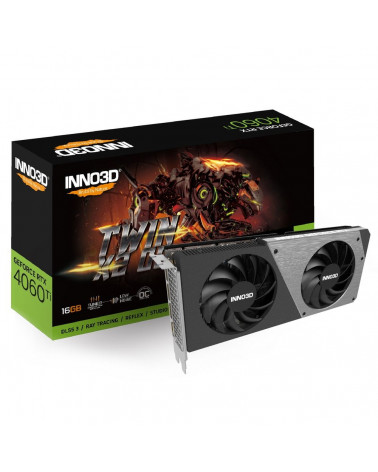 Видеокарта INNO3D RTX4060Ti 16GB TWIN X2 OC GDDR6 128-bit DPx3 HDMI 2FAN RTL 