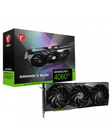 Видеокарта MSI RTX4060Ti GAMING X SLIM 8GB GDDR6 128-bit DPx3 HDMI 3FAN RTL 