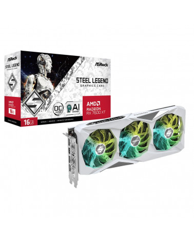 Видеокарта ASRock RX7600XT Steel Legend 16GB OC GDDR6 128-Bit HDMI DPx3 3FAN RTL 