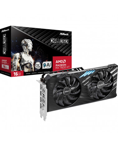 Видеокарта ASRock RX7600XT Challenger 16GB OC GDDR6 128-Bit HDMI DPx3 2FAN RTL 