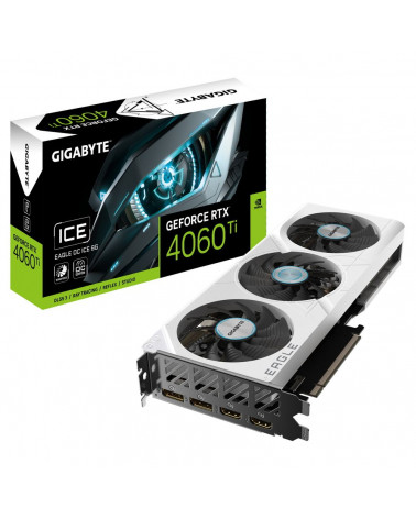 Видеокарта Gigabyte RTX4060Ti EAGLE OC ICE 8GB GDDR6 128-bit HDMIx2 DPx2 3FAN RTL 