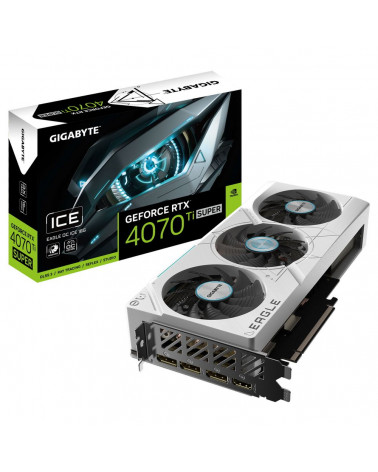 Видеокарта Gigabyte RTX4070Ti SUPER EAGLE OC ICE 16GB GDDR6X 256-bit DPx3 HDMI 3FAN RTL 