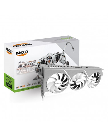 Видеокарта INNO3D RTX4080 SUPER X3 OC WHITE 16GB GDDR6X 256bit 3xDP HDMI 3FAN 