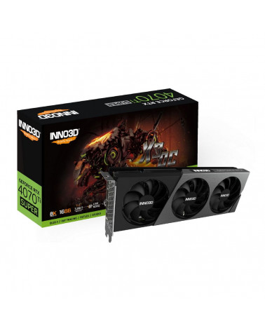 Видеокарта INNO3D RTX4070 Ti SUPER X3 OC 16GB GDDR6X 256bit 3xDP HDMI 3FAN 