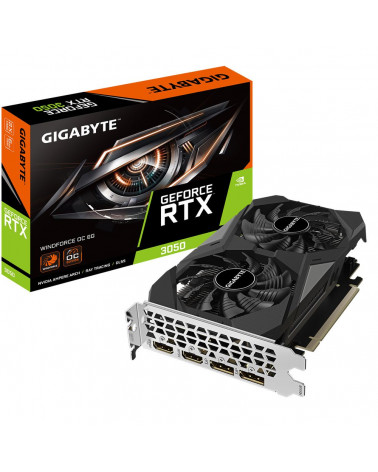 Видеокарта Gigabyte RTX3050 WINDFORCE OC 6GB GDDR6 96bit 2xDP 2xHDMI 2FAN RTL 