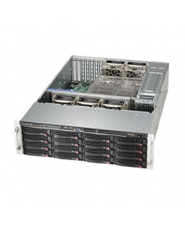 Корпус SuperMicro SuperMicro CSE-836BE1C-R1K23B Black 16xHotSwap SAS/SATA, WIO 1200W HS 3U RM (268900) 