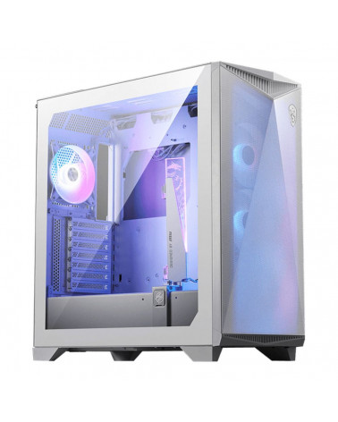 Корпус MSI MPG GUNGNIR 300R AIRFLOW White, Midi Tower, EATX ,2xUSB 3.2 Gen 1, 1xUSB 3.2 Gen2 Type-C,
4x120mm PWM ARGB Fan, ARGB+