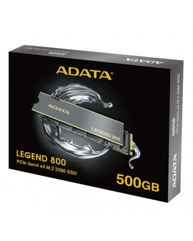 Твердотельный накопитель SSD ADATA LEGEND 800 500GB M.2 2280 PCIe Gen4x4 with NVMe, 3500/2200, MTBF 1,5M, 3D NAND, 300TBW, Heat 