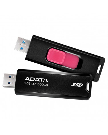 Твердотельный накопитель SSD ADATA SC610 1TB Black External   USB 3.2 Gen2, 550/500 RTL 