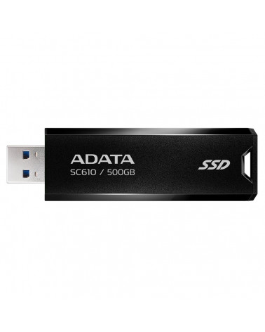 Твердотельный накопитель SSD ADATA 500GB SC610 BOXBLACK/RED  USB 3.2 Gen2 Type-A, 550/500, SC610-500G-CBK/RD 