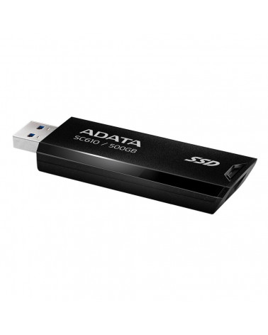 Твердотельный накопитель SSD ADATA 500GB SC610 BOXBLACK/RED  USB 3.2 Gen2 Type-A, 550/500, SC610-500G-CBK/RD 