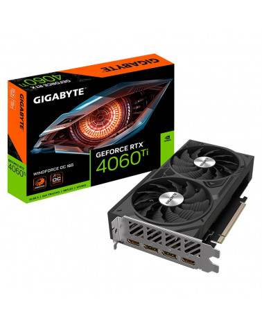 Видеокарта Gigabyte RTX4060Ti WINDFORCE OC 16GB GDDR6 128-bit DPx2 HDMIx2 2FAN RTL 