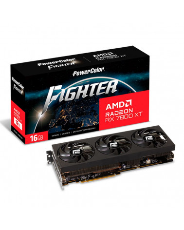 Видеокарта PowerColor RX7800XT Fighter 16GB GDDR6 256-bit DPx3 HDMI 3FAN RTL 