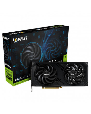 Видеокарта Palit RTX4070 SUPER DUAL 12GB GDDR6X 192-bit DPx3 HDMI 2FAN RTL 