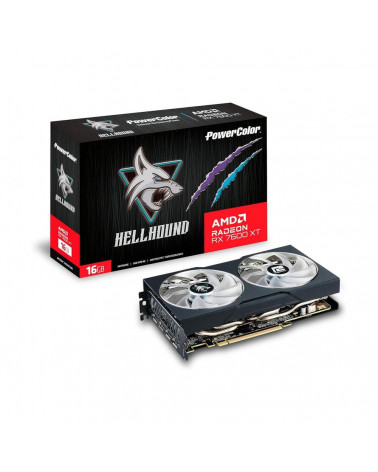 Видеокарта PowerColor RX7600XT Hellhound 16GB GDDR6 128bit 3xDP HDMI 2FAN RTL 