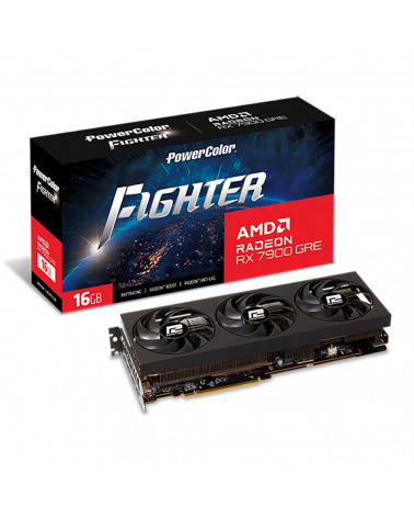 Видеокарта PowerColor RX7900GRE Fighter 16GB GDDR6 256bit 3xDP HDMI 3FAN RTL 