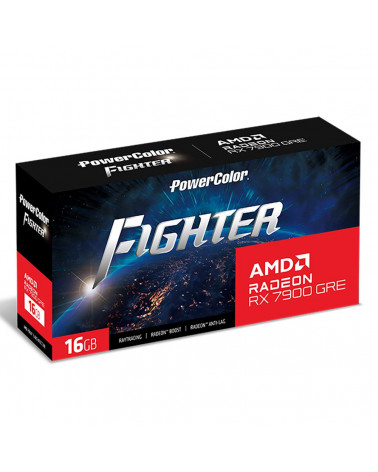 Видеокарта PowerColor RX7900GRE Fighter 16GB GDDR6 256bit 3xDP HDMI 3FAN RTL 