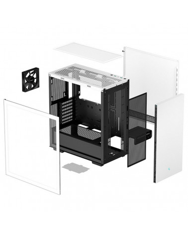 Корпус Deepcool CH510 WH Мid-tower, white,TG (E-ATX, CPU Height 175mm, VGA max 380mm, USB 3.0 x 2, Audio x 1, int. 3.5» x 2 , 2.