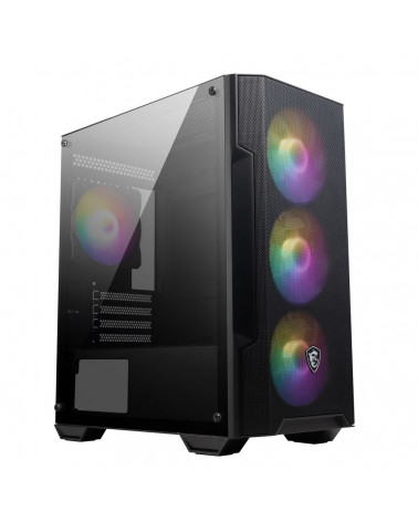 Корпус MSI MAG FORGE M100A Mini-Tower, MATX, 1xUSB 3.0, 2xUSB 2.0, 4x120mm Auto RGB Fan, Acrylic Window, Brown Box 