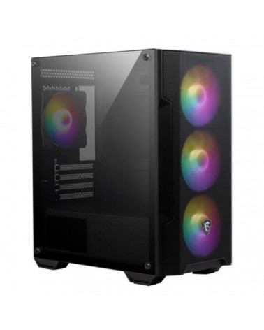 Корпус MSI MAG FORGE M100A Mini-Tower, MATX, 1xUSB 3.0, 2xUSB 2.0, 4x120mm Auto RGB Fan, Acrylic Window, Brown Box 