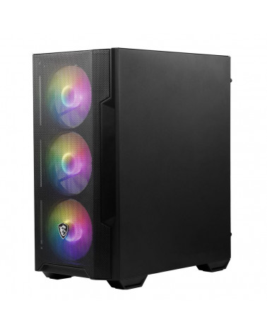 Корпус MSI MAG FORGE M100A Mini-Tower, MATX, 1xUSB 3.0, 2xUSB 2.0, 4x120mm Auto RGB Fan, Acrylic Window, Brown Box 