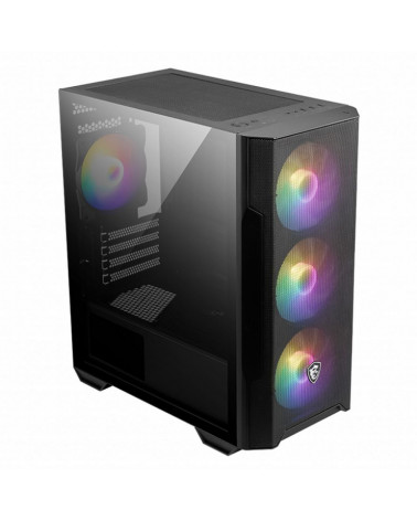 Корпус MSI MAG FORGE M100R Mini-Tower, MATX, 1xUSB 3.0, 2xUSB 2.0, 4x120mm ARGB Fan, ARGB Control Board, Tempered Glass Window, 