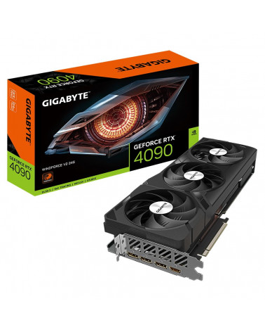 Видеокарта Gigabyte RTX4090 WINDFORCE V2 24GB GDDR6X 384-bit HDMI 3xDP 3FAN ATX RTL 