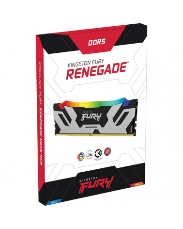 Модуль памяти Kingston 32GB DDR5 6000 DIMM FURY Renegade RGB Black-gray Non-ECC,  CL32, 1.35V, 288-pin RTL 