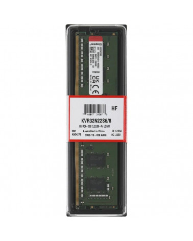 Модуль памяти Kingston 8GB DDR4 3200 DIMM Non-ECC, CL22, 1.2V, 1Rx16, 16Gbit, RTL 