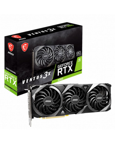 Видеокарта MSI RTX3060 VENTUS 3X 12GB OC GDDR6 192bit HDMI 3xDP LHR RTL 10 (793821) 