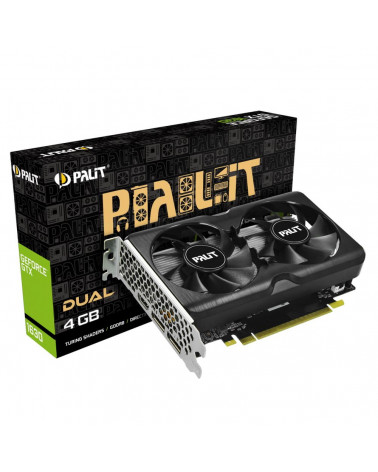 Видеокарта Palit GTX1630 DUAL 4GB |NE6163001BG6-1175D| GDDR6 64bit 2-DP HDMI 