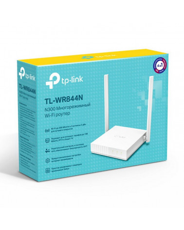 Маршрутизатор TP-LINK TL-WR844N N300 Многорежимный Wi-Fi роутер , до 300 Мбит/с на 2,4 ГГц, 1 порт WAN 10/100 Мбит/с + 4 порта L