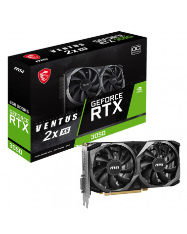 Видеокарта MSI RTX3050 VENTUS 2X XS 8GB OC GDDR6 128-bit DP HDMI DL-DVI-D 2FAN RTL 