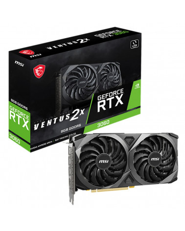 Видеокарта MSI RTX 3060 VENTUS 2X 8GB GDDR6 128bit 3xDP HDMI 2FAN RTL 