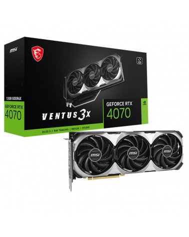 Видеокарта MSI RTX4070 VENTUS 3X E 12GB GDDR6X 192bit 3xDP HDMI 3FAN RTL 