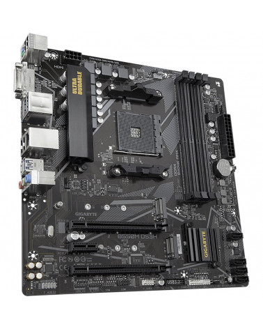 Материнская плата Gigabyte B550M DS3H, Socket AM4, AMD B550, 4xDDR4-3200, DVI-D+HDMI, 2xPCI-Ex16, 1xPCI-Ex1, 4xSATA3(RAID 0/1/10