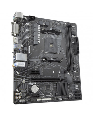 Материнская плата Gigabyte A520M H, Socket AM4, AMD A520, 2xDDR4-3200, DVI-D+HDMI, 1xPCI-Ex16, 2xPCI-Ex1, 4xSATA3(RAID 0/1/10), 