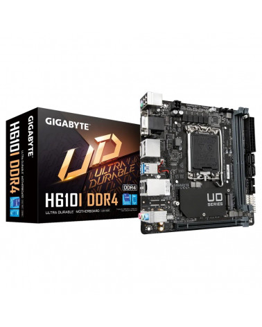 Материнская плата Gigabyte H610I DDR4, Socket 1700, Intel®Р610, 2xDDR4-3200, D-Sub+HDMI+DP+DP, 1xPCI-Ex16, 4xSATA3, 1xM.2, 8Ch A