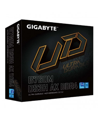 Материнская плата Gigabyte B760M DS3H AX DDR4, Socket 1700, Intel®B760, 4xDDR4-3200, HDMI+DP+DP, 1xPCI-Ex16, 2xPCI-Ex1, 4xSATA3(