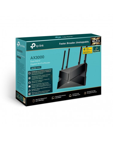 Маршрутизатор TP-LINK Archer AX53 AX3000 Двухдиапазонный гигабитный Wi-Fi 6 роутер, RTL 10  (683088) 